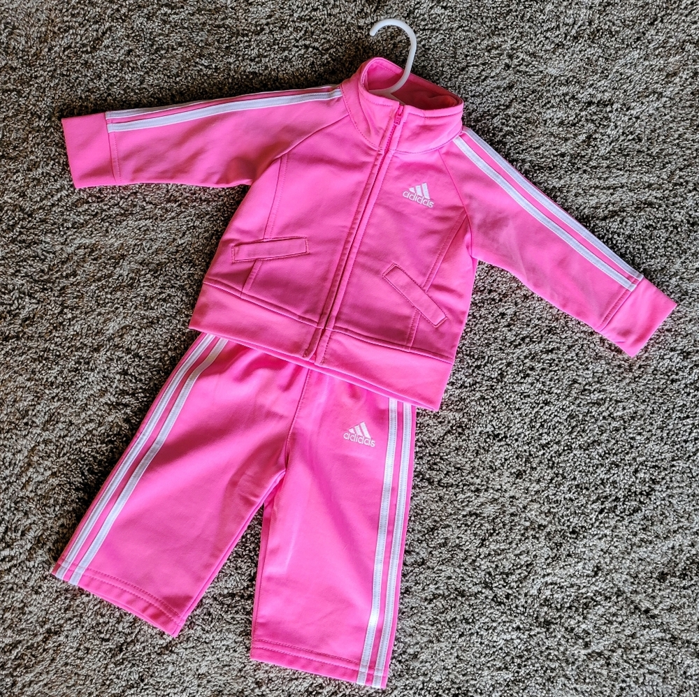 Adidas Pink Baby Track Suit 6M New W/out Tags